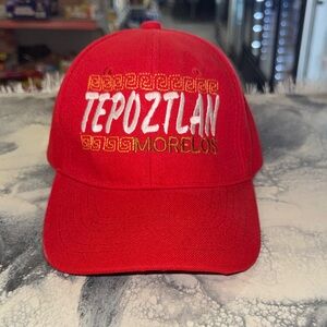 Vibrant Red Tepoztlan Morelos Cap